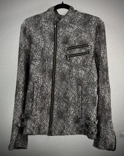 Tornado Mart Crocodile Woven Double Zip Jacket