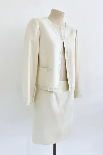 MOSCHINO off white wool suit