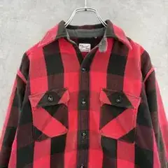 THE FLAT HEAD ザフラットヘッド ブロックチェックネルシャツ 赤×黒