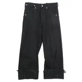 【中古】美品 MARINA YEE マリナ イー DEAN BLUE OVERSIZED JEANS TROUSERS オーバーサイズ デニムパンツ トラウザーパンツ XS ブラック メンズ Re：MODE ブランド古着のリモード