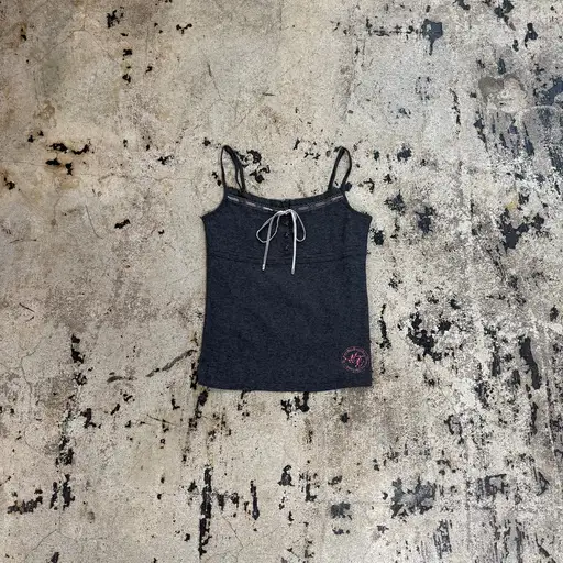 00s MARITHE + FRANCOIS GIRBAUD LOGO PRINT CAMISOLE