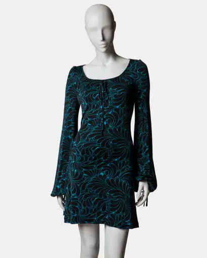 Biba by Bella Freud - Church Street Shell Silk Jersey Dress - S/S 2007 - IT 38