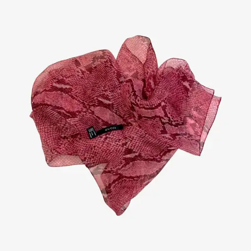 Gucci "Python" Silk Foulard Tom Ford Era S/S 2000