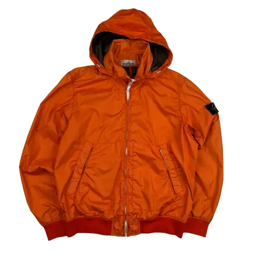 Stone Island 2015 Orange Membrana 3L TC Lightweight Jacket - Large