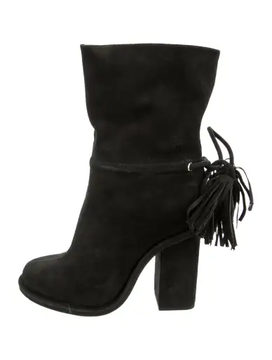 Suede Tassel Accents Boots