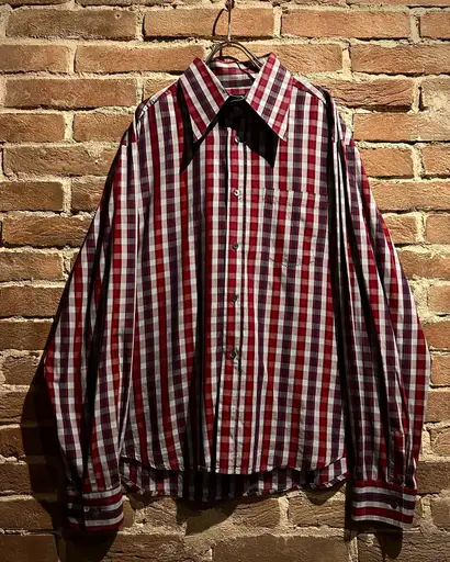 【Caka act3】"D&G Dolce & Gabbana" Checkered Pattern L/S Shirt
