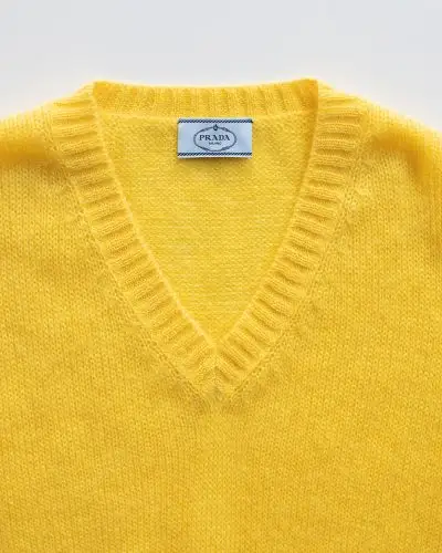 Prada Mohair V-Neck Sweater