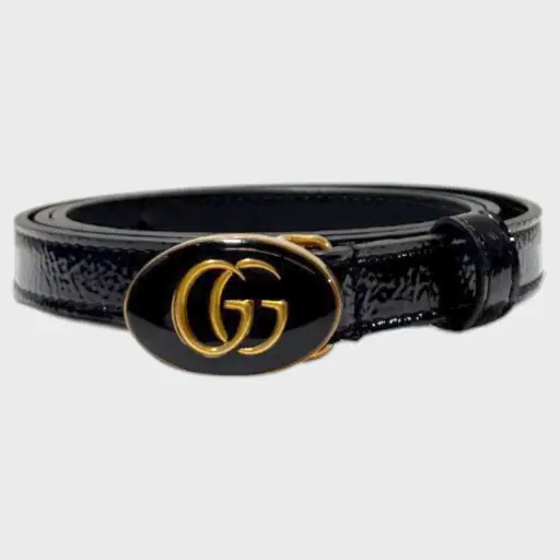 Patent Enamel Buckle Belt