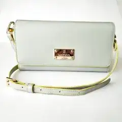 LANVIN en Bleu　ショルダーウォレット　長財布　グレー　バイカラー