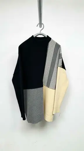 Jil Sander Multicolor Blocked Paneled  Sweater