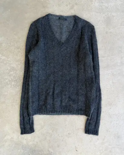 Prada SS2016 Mohair Nylon Blend Sweatshirt – S