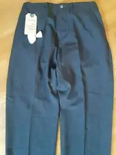 Bergfabel Check Pants Navy Charcoal Gray Size 48 Casual Trousers