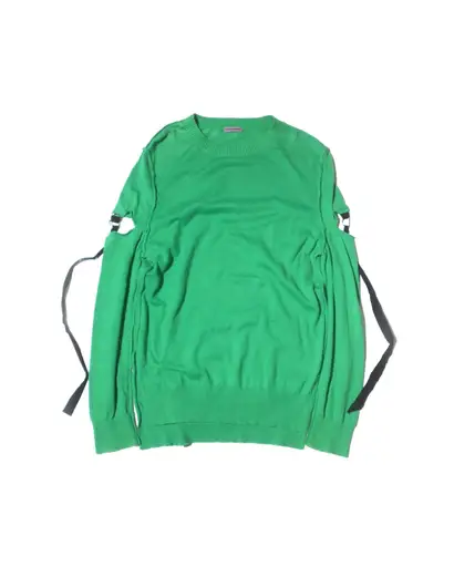 Sue Undercover Green Wool Side Belted Knitted Sweater