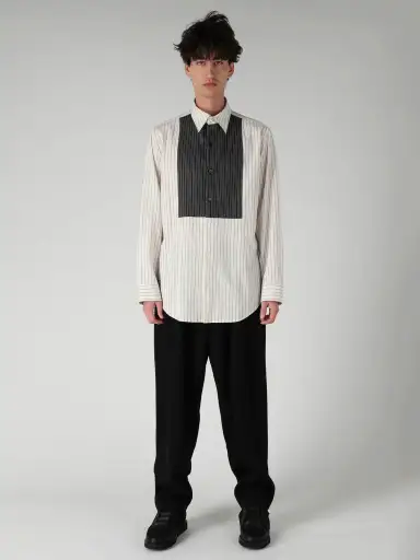 ⭐Y's Yohji Yamamoto Runway Sample Black White tuxedo shirt