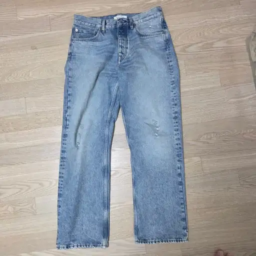 선플라워 루즈 데님 light worn