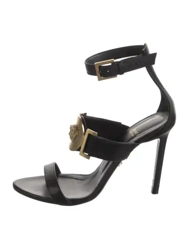 Medusa Insignia Leather Sandals