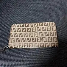 Fendi Zucca Round Long Wallet Canvas Monogram Excellent gift