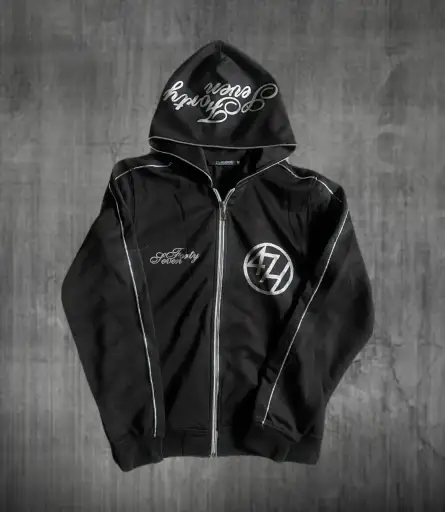 2000s CLONE DEVGRU Vkei Japanese Poem Hoodie Y2K
