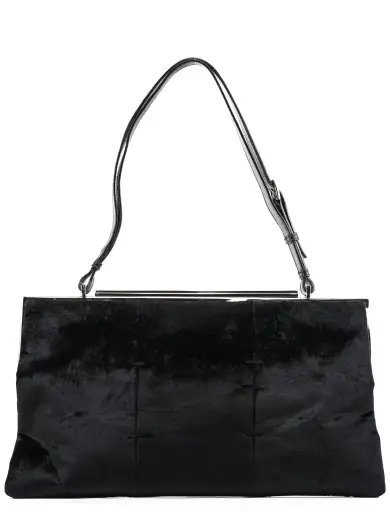 2000 Black Velvet Clutch Shoulder Bag