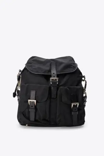Vintage Prada Black Nylon Shoulder Bag