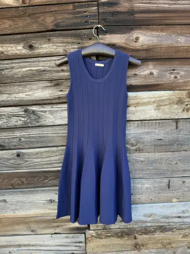 Alaïa Paris Vintage 2000s Ribbed Knit Flare Dress