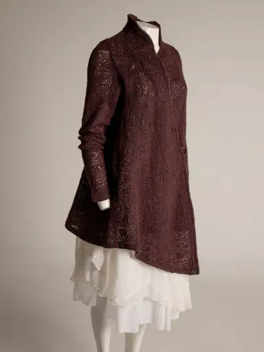 Kaat Tilley Escape Brown Knitted Asymmetric Jacket