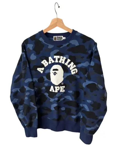 Bape A Bathing Ape ABC Blue Camo Crewneck