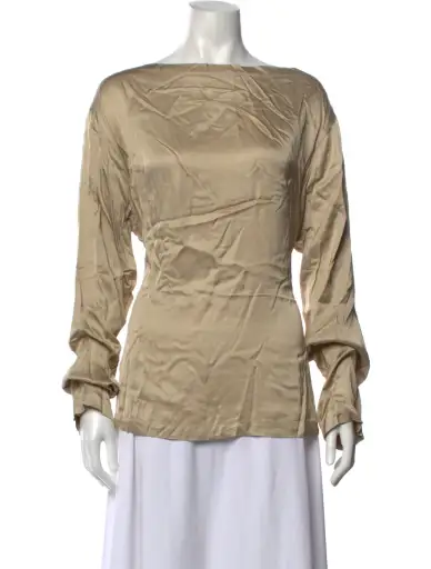 Bateau Neckline Long Sleeve Top w/ Tags