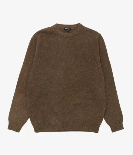 EVAN KINORI ''CREWNECK SWEATER | TOP DYED WOOL'' (DARK OLIVE)