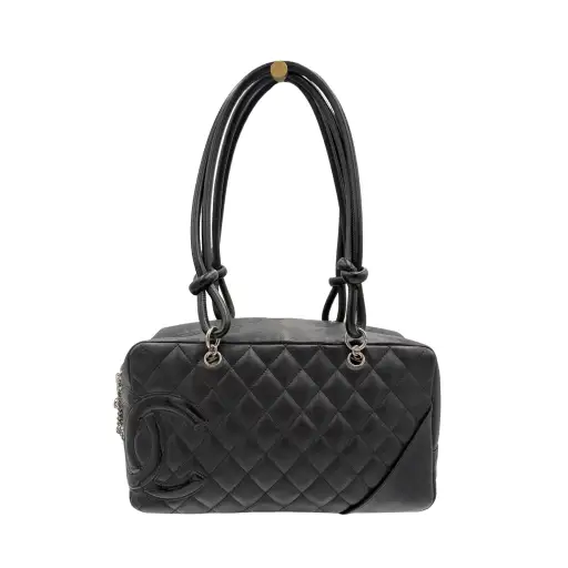 Chanel Calfskin Quilted Cambon Bowler Bag