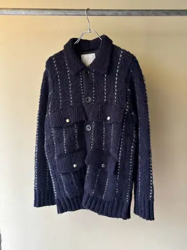 sacai サカイ　Jacquard Knit ブルゾン 23-03201M