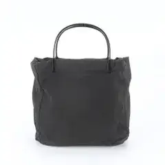 美品 プラダ テスート ナイロン トライアングルロゴ トート バッグ ショルダー ハンド ブラック 黒 レディース RIM EX64-3【中古】