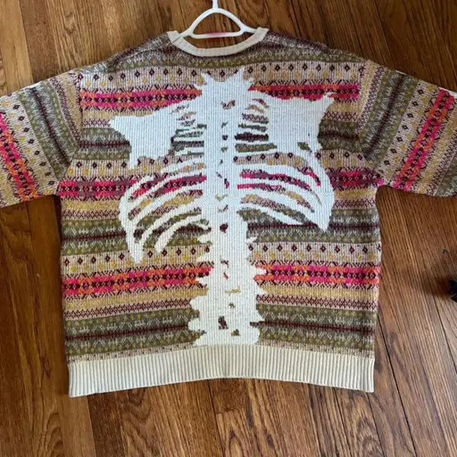 Kapital vintage sweater with skeleton  #skeleton