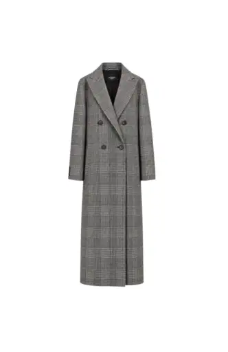 Max Mara Weekend Black White Wool Coat