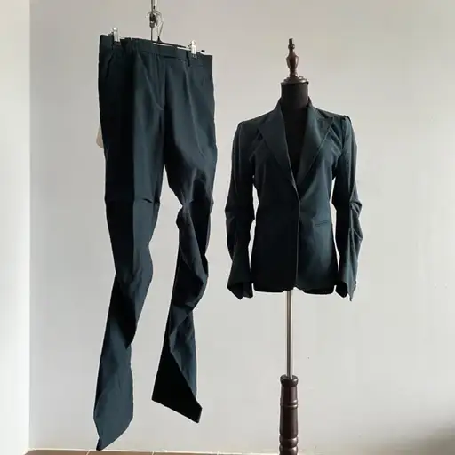 03FW Ann Demeulemeester twisted blazer & pants
