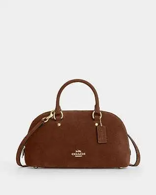 bolsa coach camurça marrom