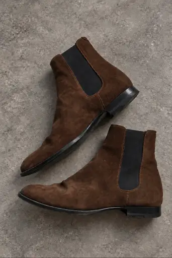 Celine FW19 Camargue Brown Suede Chelsea Boots