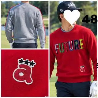 アルチビオ   バイカラーメンズ ニットセーター　wool　48 アルチビオ(archivio)のスポーツ/アウトドアのゴルフ(ウエア)の商品詳細ページへのリンク