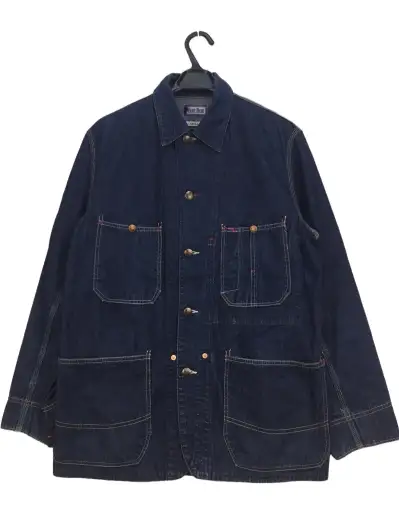 VINTAGE BLUE BLUE WORKWEAR DENIM JACKET