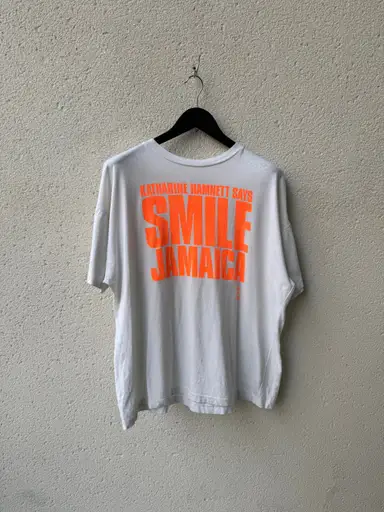 1988 Katharine Hamnett “Smile Jamaica” Slogan T-Shirt
