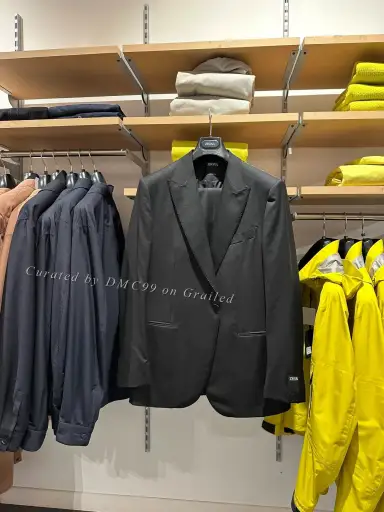 Zegna Black Wool Men’s Suit Set