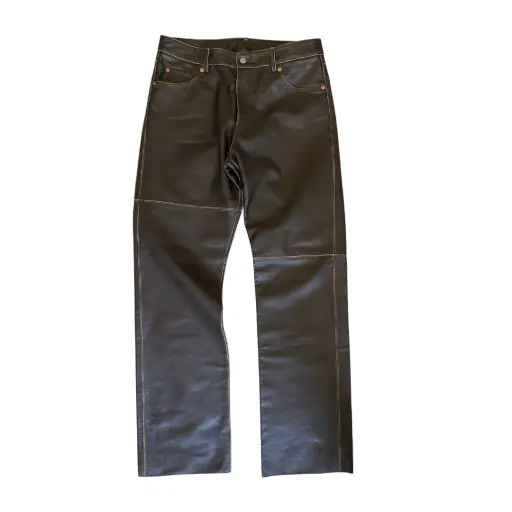 MAISON MARGIELA PANEL LEATHER PANT - L