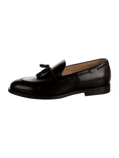 Leather Tassel Accents Dress Loafers w/ Tags