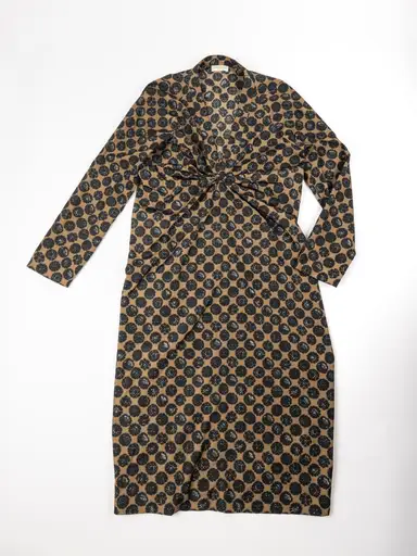 Abstract Print Draped Dress – Size FR 38/S