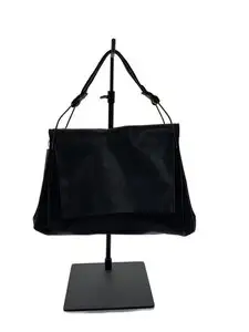 m.a+◆Accordion Hand Bag/ハンドバッグ/レザー/ブラック//