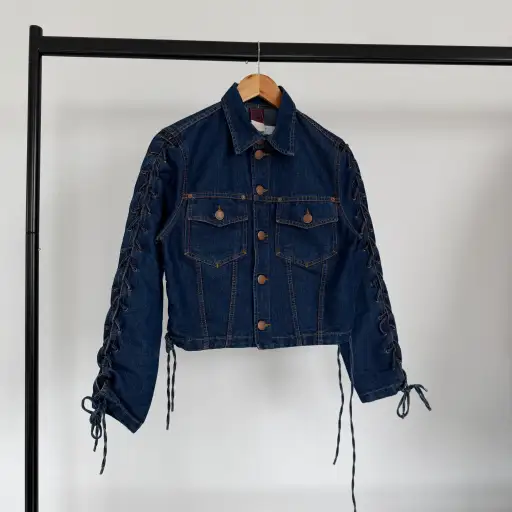 1990s jean paul gaultier corset denim jacket