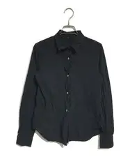 COMME des GARCONS Garment-Dyed Shrink-Felted Polyester Shirt RO-B007 M Black