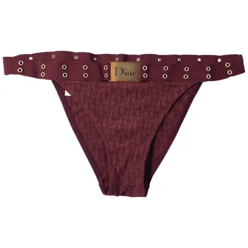 Vintage 2000s Dior Monogram Bikini Bottom Womens Size XL