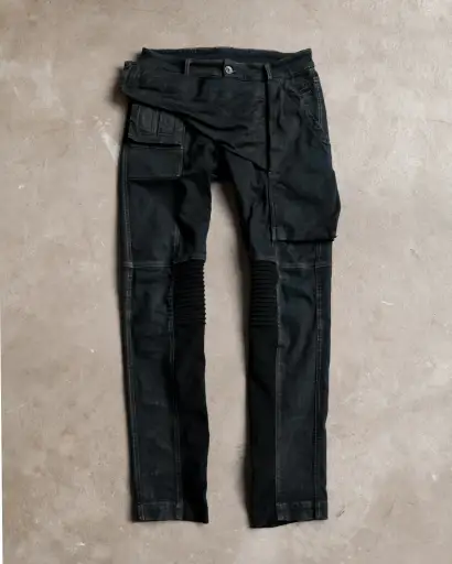 Rick Owens DRKSHDW Waxed Memphis Biker Jeans