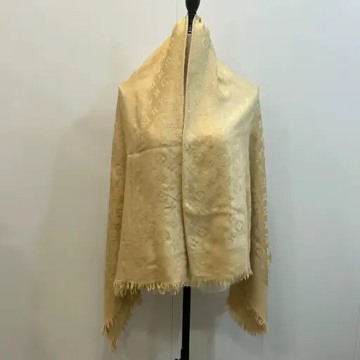 Louis Vuitton Monogram Silk Wool Shawl 140x140